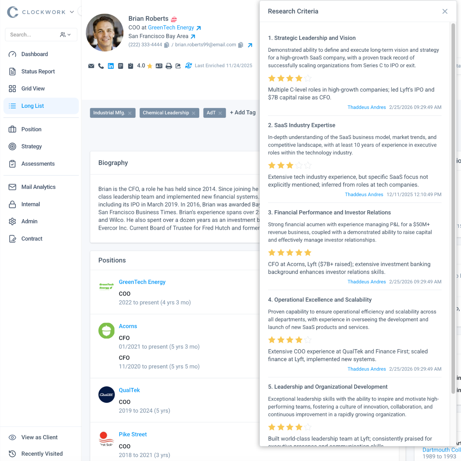 2025 Person Profile Assessment Clockwork